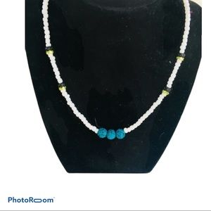 Lava oil beaded necklace